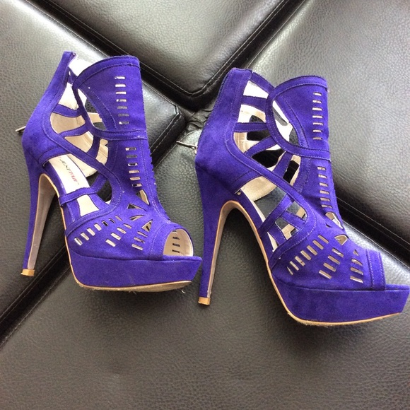 purple 2 inch heels